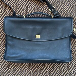 Vintage Coach Lexington briefcase  5265 black with Brass